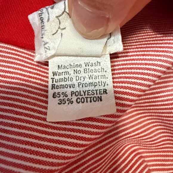 Vintage Mulberry St. Reversible Jumper Dress Size 5 | Red Floral Tulip & Flag - Picture 4 of 8